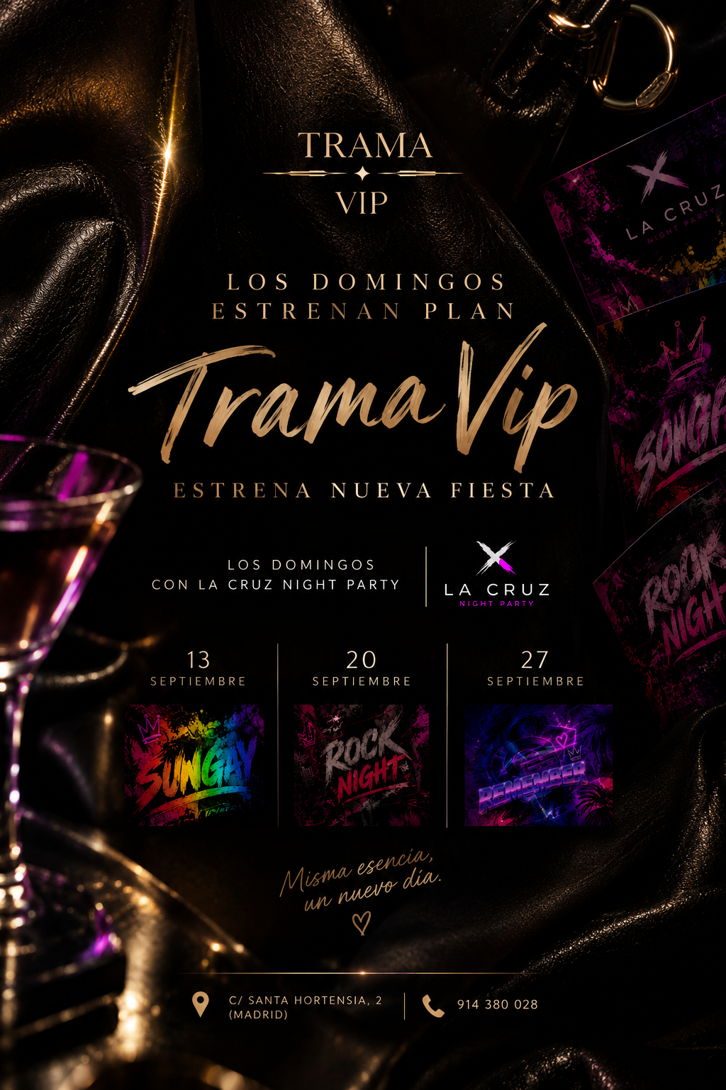 Trama VIP_ Domingos de lujo y neón domingo swinger de bailes latinos